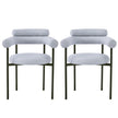 Upholstered Armchair Dining Chairs With Metal Legs