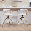 26 Swivel Counter Height Bar Stool, Set Of 2- Fabric Seat With Metal Frame, Modern Industrial Design Bar Chairs For Kitchen Island, Dining Room, Home Bar, Counter Seat