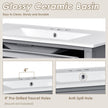 36'' Bathroom Vanity With Top Sink, Modern Bathroom Storage Cabinet With 2 Drawers And A Tip-out Drawer, Single Sink Bathroom Vanity