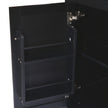 Kitchen Cart With Rubberwood Drop-Leaf Top, Cabinet Door, Storage Racks